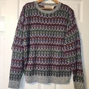 Crossings 90s Vintage Grandpa Sweater Mens‎ Size Large Chunky Texture